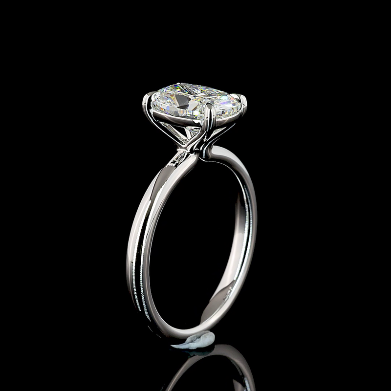 2ct Cushion Diamond Solitaire Engagement Ring