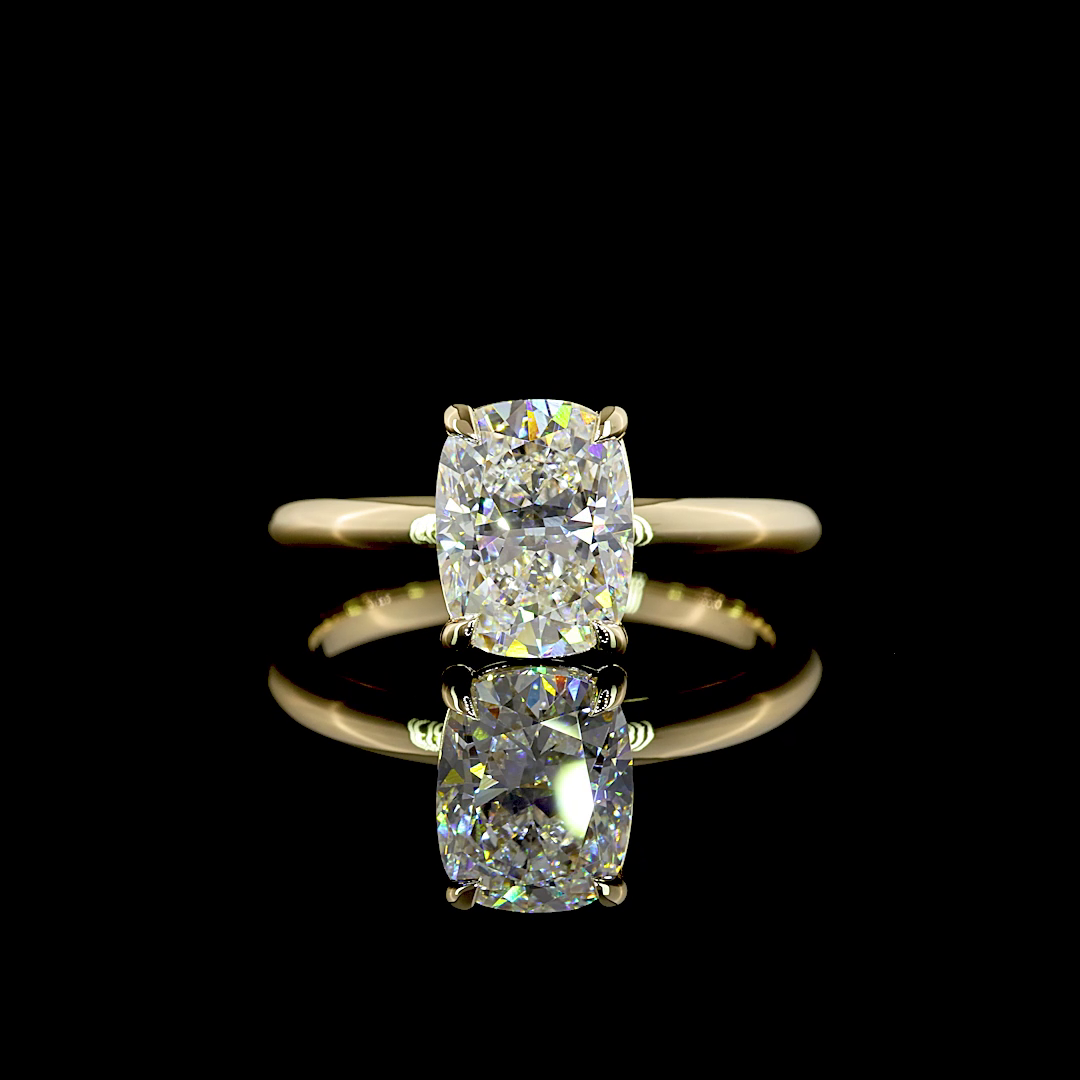 2ct Cushion Diamond Solitaire Engagement Ring
