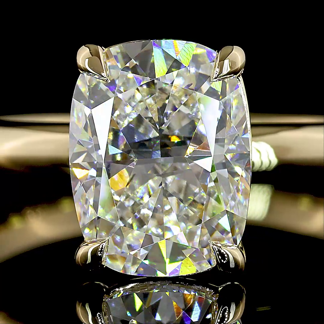 2ct Cushion Diamond Solitaire Engagement Ring