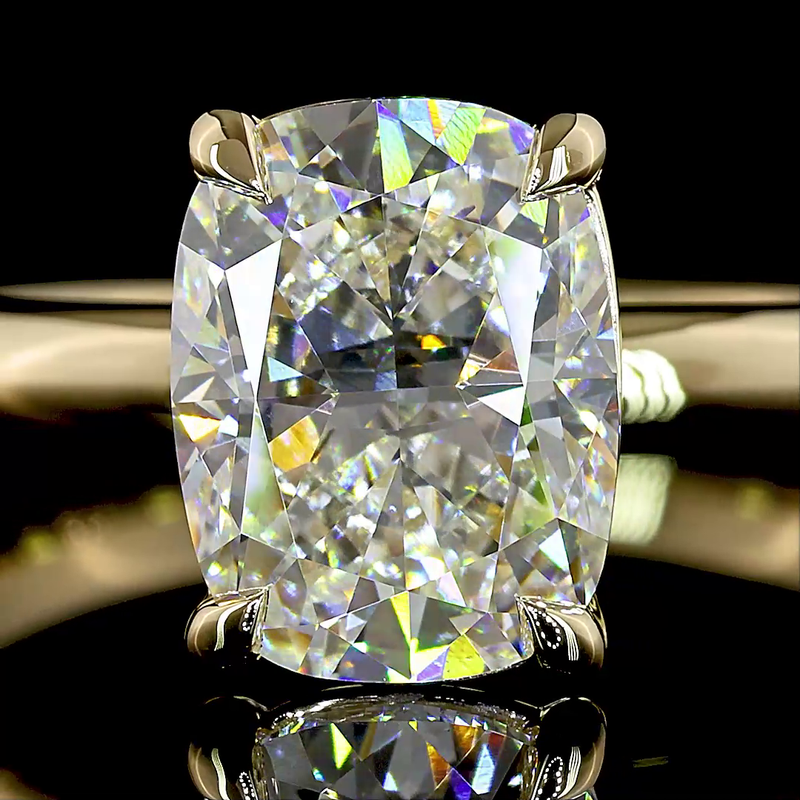 2ct Cushion Diamond Solitaire Engagement Ring