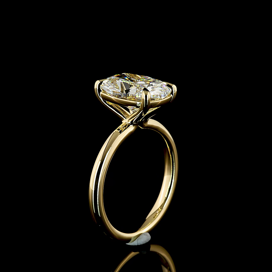 4ct Cushion Diamond Solitaire Engagement Ring