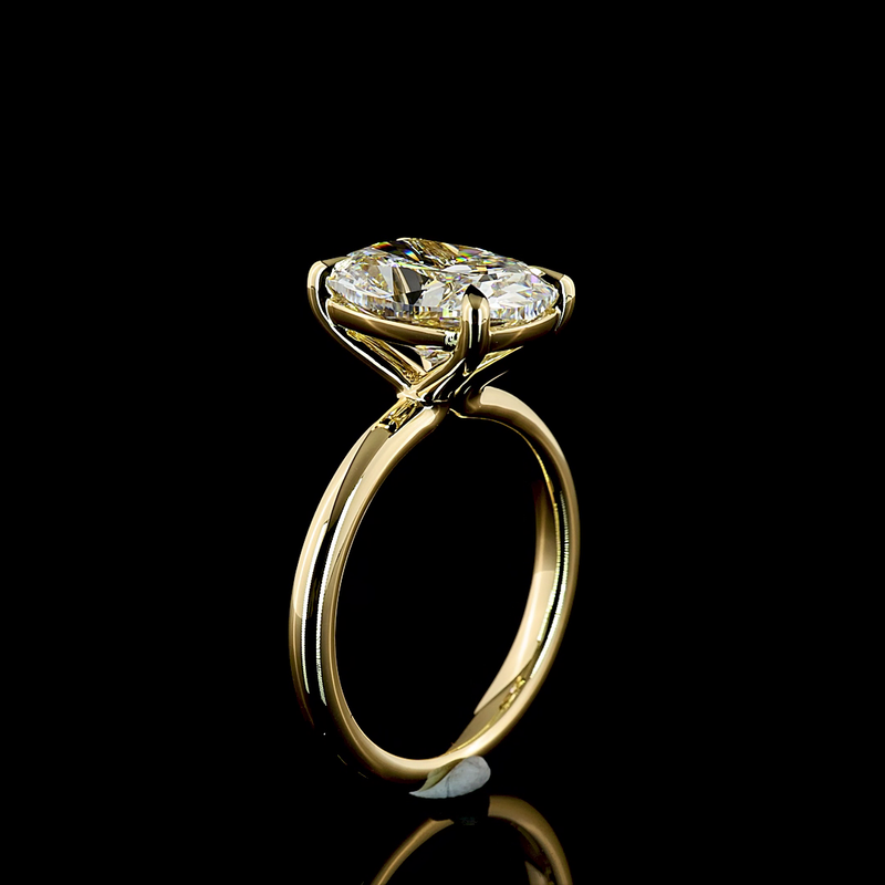 4ct Cushion Diamond Solitaire Engagement Ring