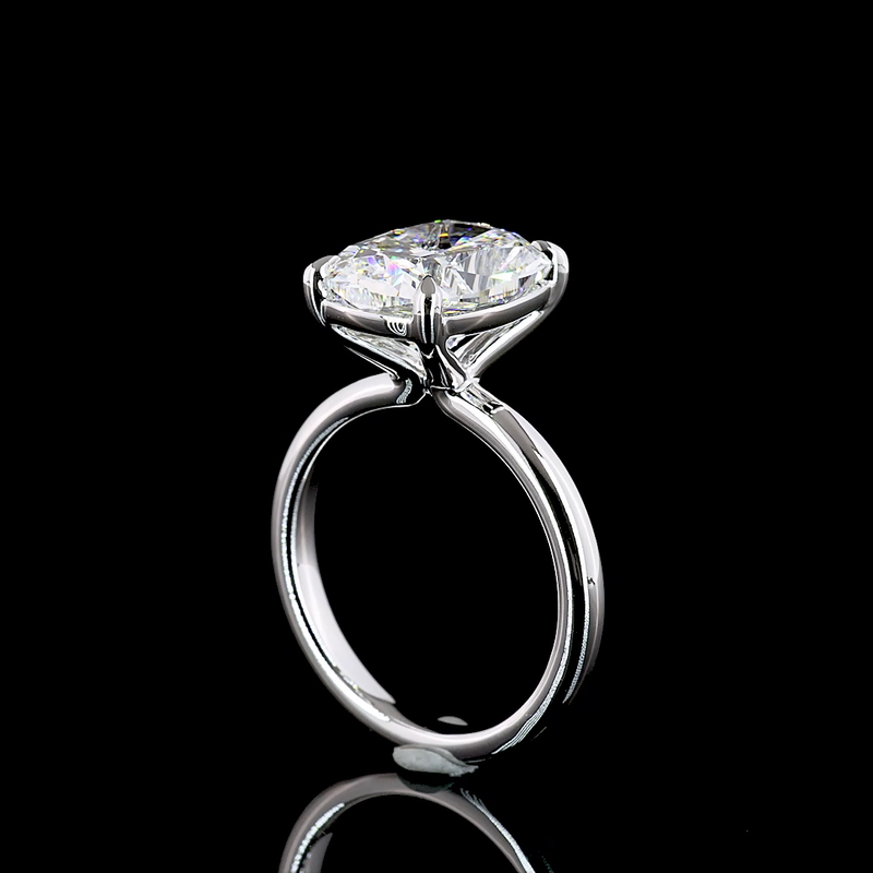 5ct Cushion Diamond Solitaire Engagement Ring