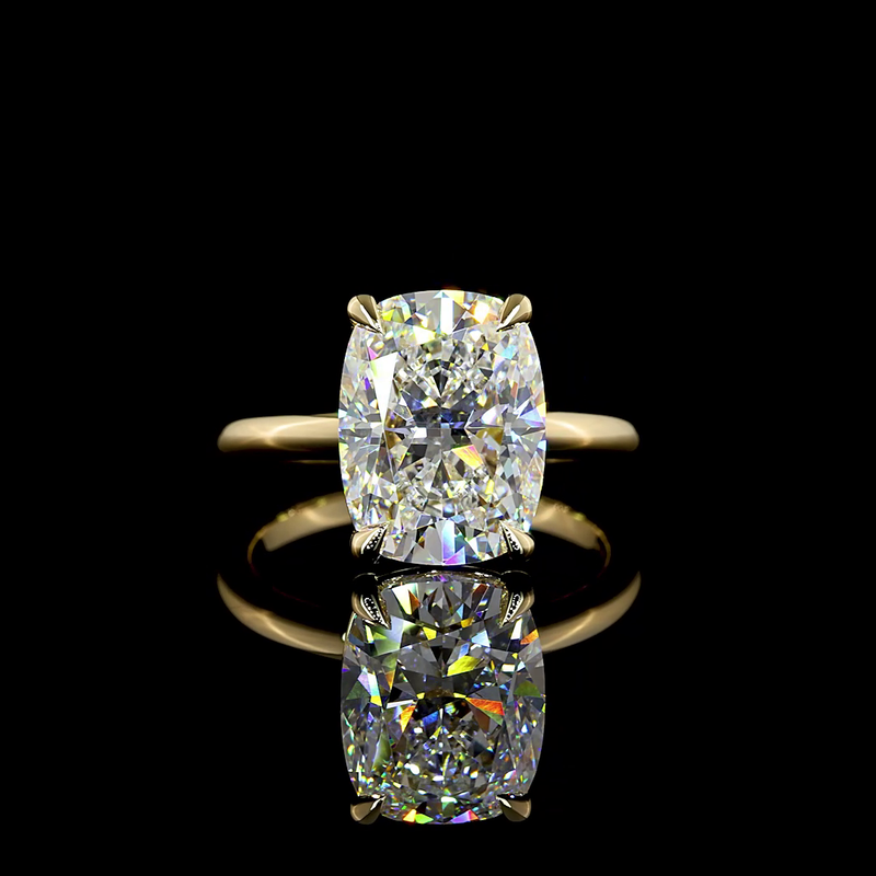 5ct Cushion Diamond Solitaire Engagement Ring