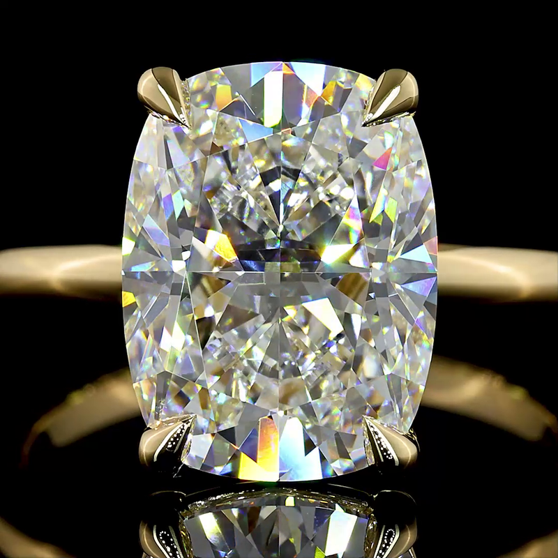 5ct Cushion Diamond Solitaire Engagement Ring