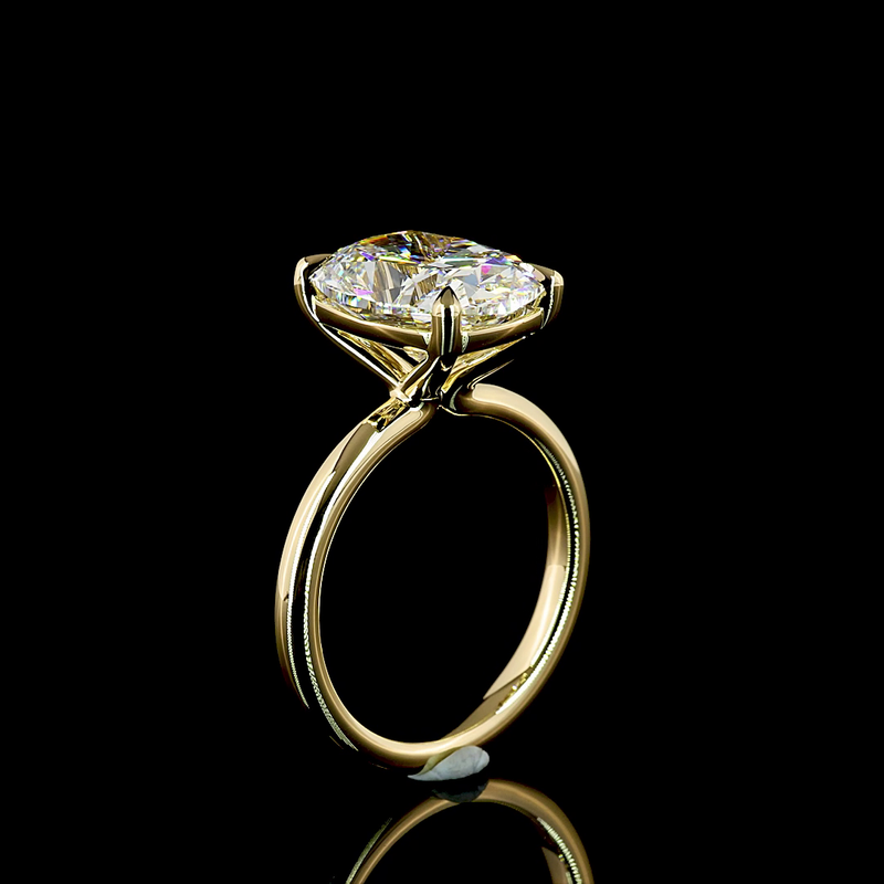 5ct Cushion Diamond Solitaire Engagement Ring