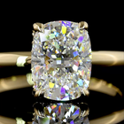 2ct Cushion Diamond Hidden Halo Engagement Ring