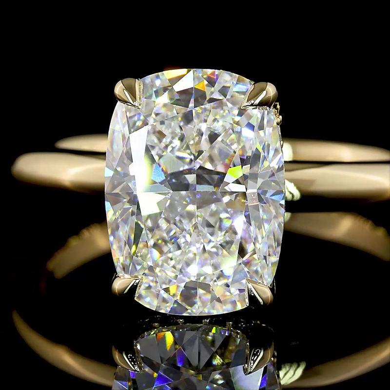 3ct Cushion Diamond Hidden Halo Engagement Ring