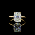 4ct Cushion Diamond Hidden Halo Engagement Ring