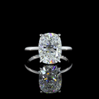 5ct Cushion Diamond Hidden Halo Engagement Ring