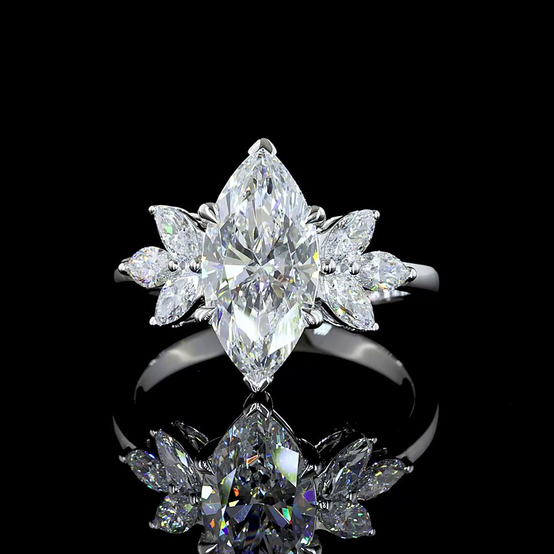 2ct Prong Marquise Special Engagement Ring