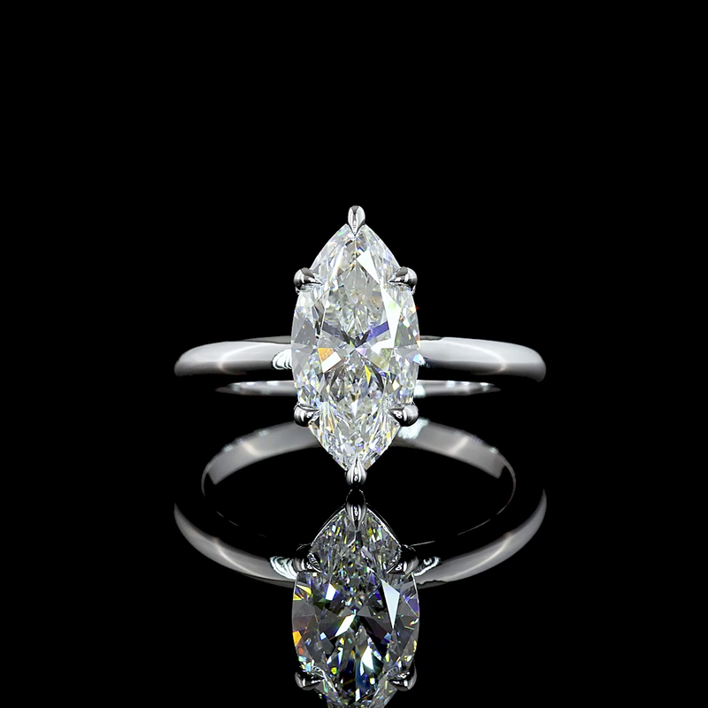 2ct Marquise Diamond Solitaire Engagement Ring