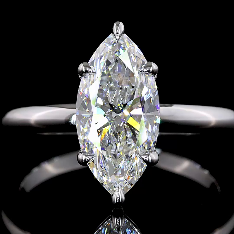 2ct Marquise Diamond Solitaire Engagement Ring