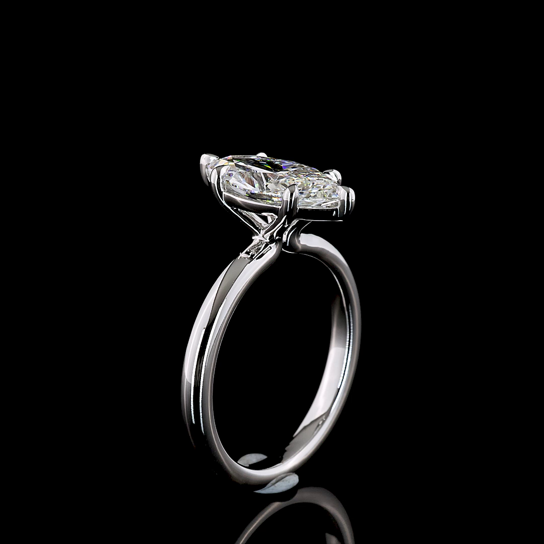 2ct Marquise Diamond Solitaire Engagement Ring