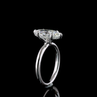 2ct Marquise Diamond Hidden Halo Engagement Ring