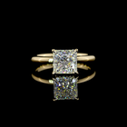 2ct Princess Diamond Hidden Halo Engagement Ring