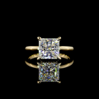 3ct Princess Diamond Hidden Halo Engagement Ring