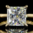 3ct Princess Diamond Hidden Halo Engagement Ring