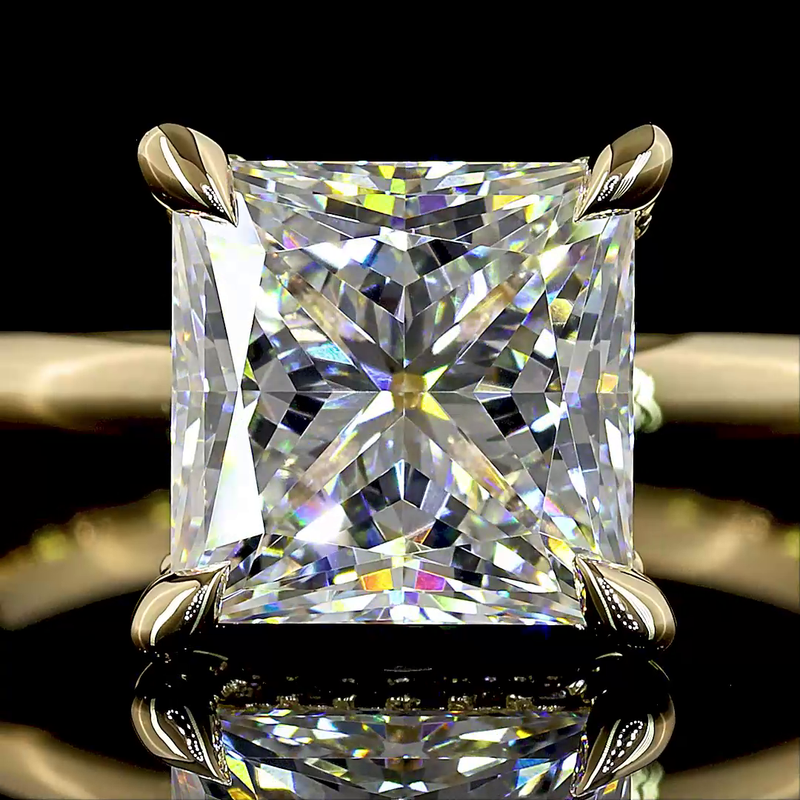 3ct Princess Diamond Hidden Halo Engagement Ring