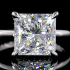 5ct Princess Diamond Hidden Halo Engagement Ring