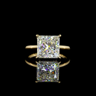 5ct Princess Diamond Hidden Halo Engagement Ring