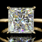 5ct Princess Diamond Hidden Halo Engagement Ring