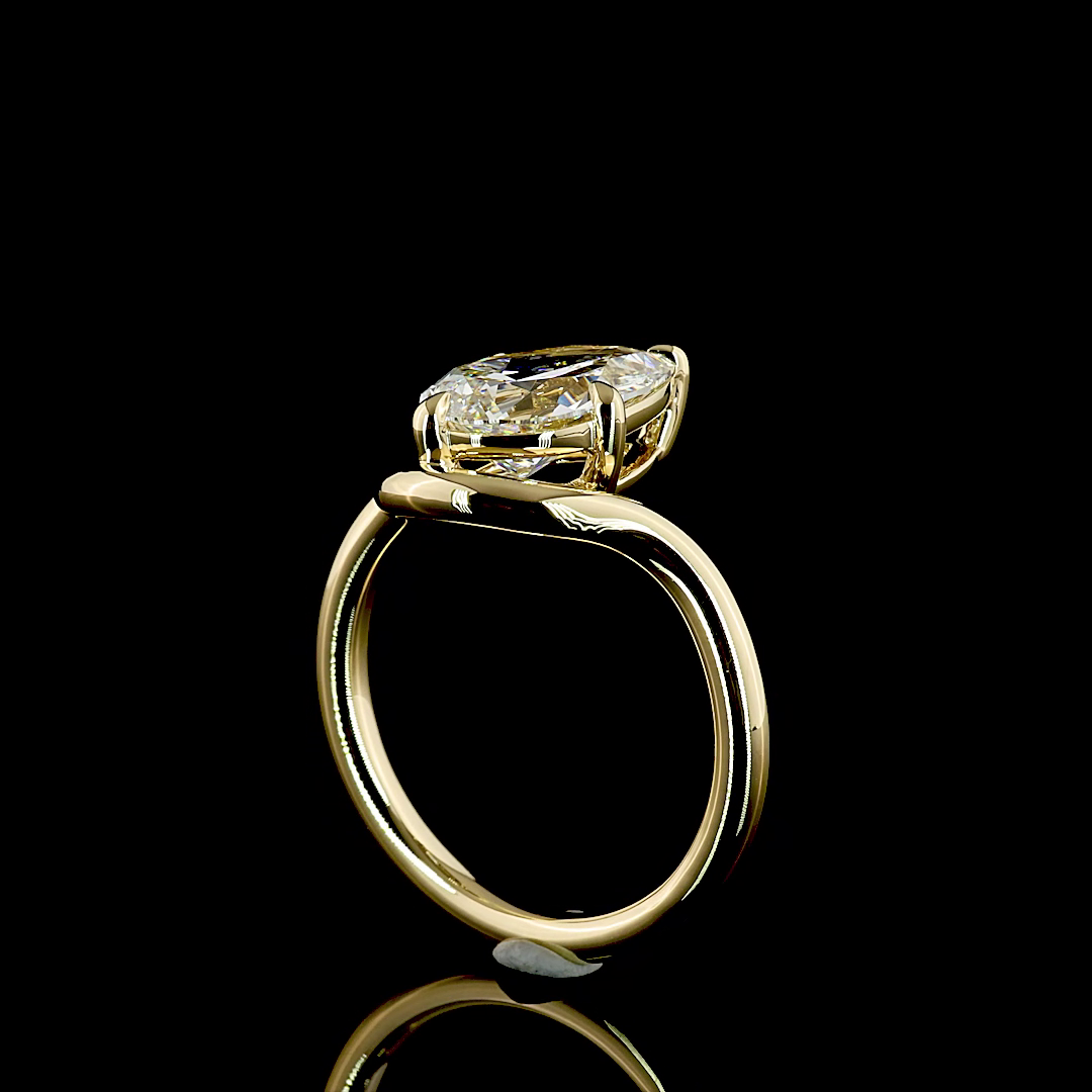 2ct Pear Diamond Solitaire Engagement Ring