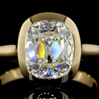 2-1/4ct Antique Cushion Diamond Solitaire Engagement Ring