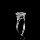 3ct Prong Cushion Three Stone Engagement Ring