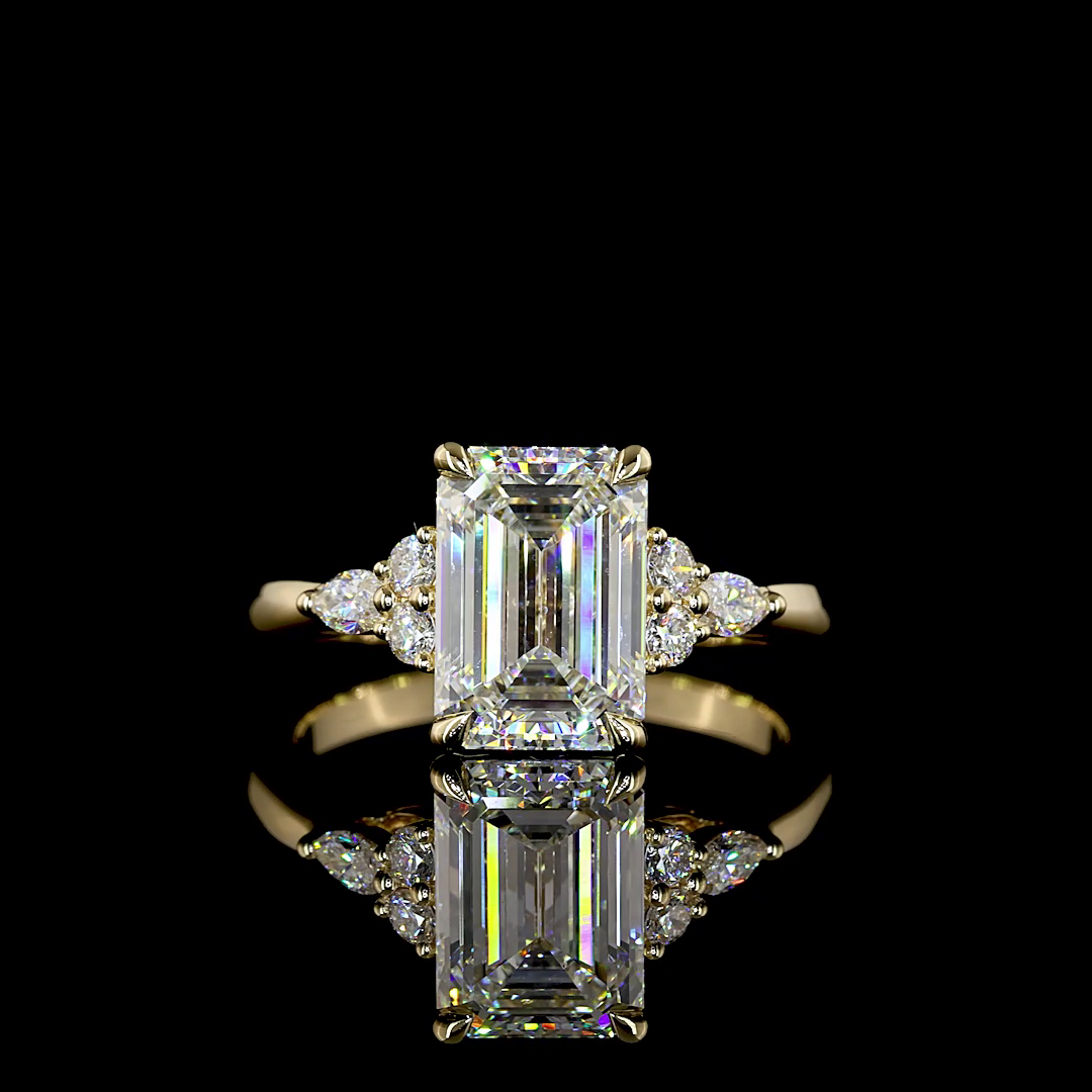 2-1/2ct Prong Emerald Special Engagement Ring