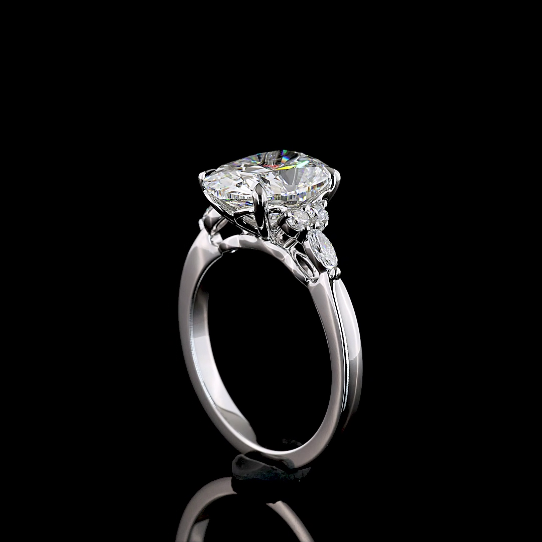 3ct Prong Cushion Special Engagement Ring