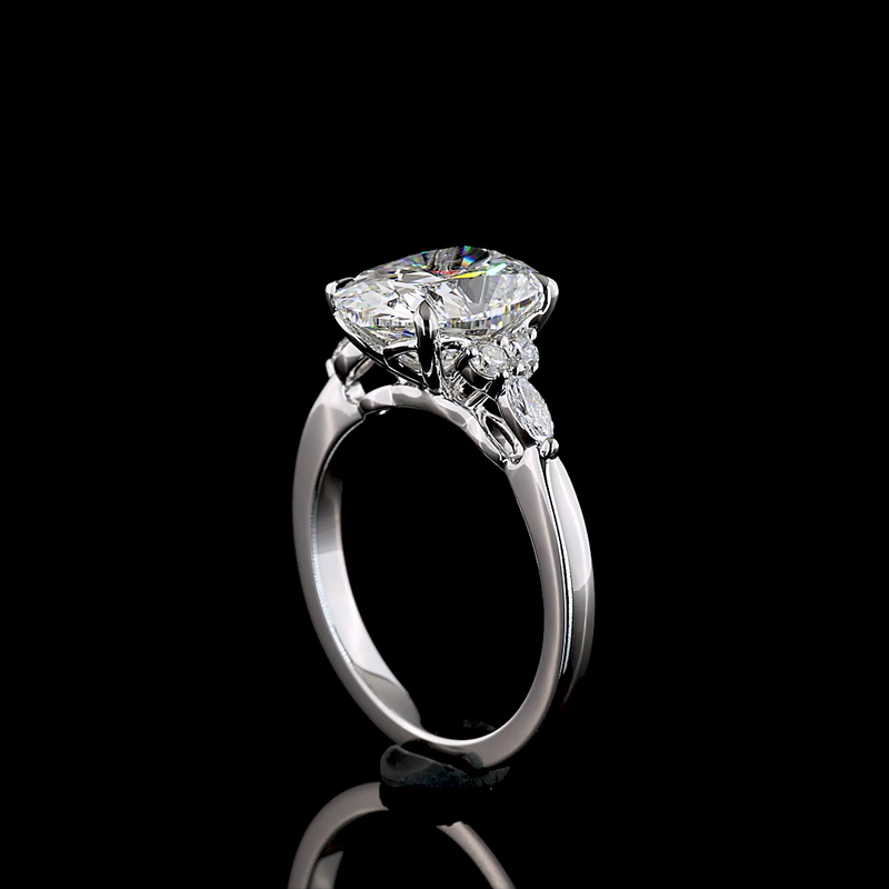 3ct Prong Cushion Special Engagement Ring