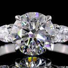 2ct Prong Round Three Stone Engagement Ring