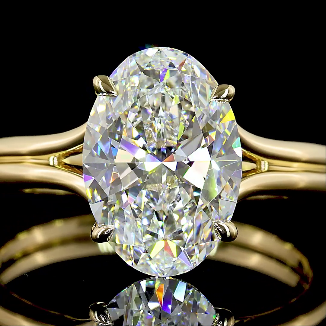 2-1/2ct Prong Oval Solitaire Engagement Ring