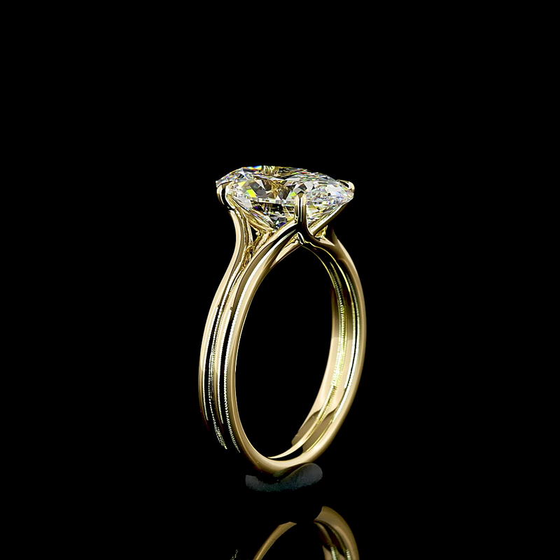 2-1/2ct Prong Oval Solitaire Engagement Ring