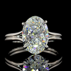 3-1/2ct Prong Oval Solitaire Engagement Ring.