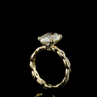 3ct Prong Oval Hidden Halo Engagement Ring.