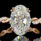 3ct Prong Oval Hidden Halo Engagement Ring.