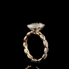 3ct Prong Oval Hidden Halo Engagement Ring.