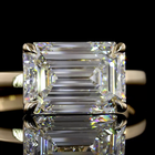 3ct Prong Emerald Solitaire Engagement Ring.