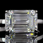 3ct Prong Emerald Solitaire Engagement Ring.