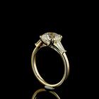 2-1/2ct Prong Round Three Stone Engagement Ring.