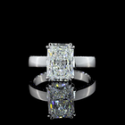 3-1/2ct Prong Radiant Split Shank Engagement Ring.