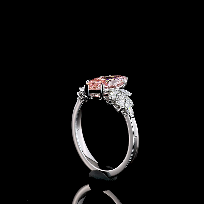 1-1/2ct Fancy Pink Marquise Special Engagement Ring