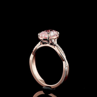 2ct Fancy Pink Oval Solitaire Diamond Shank Engagement Ring.