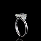 2ct Prong Radiant Three Stone Engagement Ring.