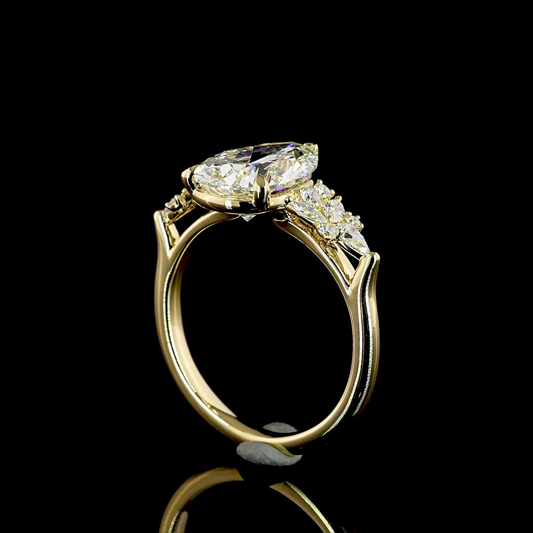 3ct Prong Pear Special Engagement Ring.