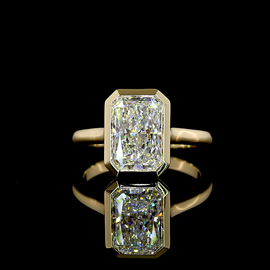 Diamond eternity bands stacked with engagement ring showcasing modern stacking style