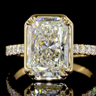 4ct Radiant Side Stone Engagement Ring.