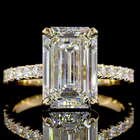 4ct Emerald Hidden Halo Engagement Ring.